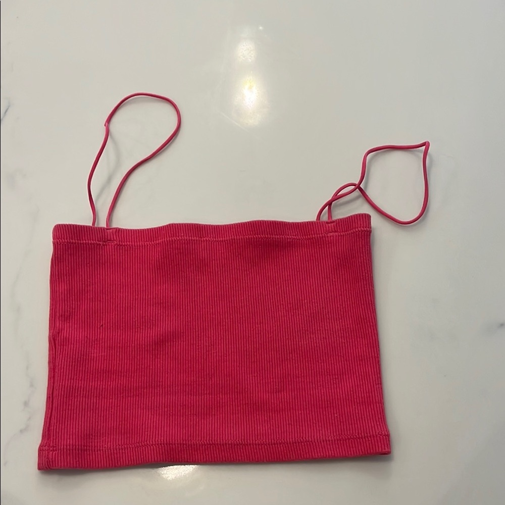 Zara Pink Ribbed Top